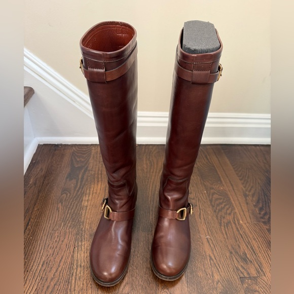 Ralph Lauren Purple Label Shoes - Ralph Lauren Purple Label Zuri Brown Leather Riding Boots size 7